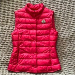 moncler pink vest